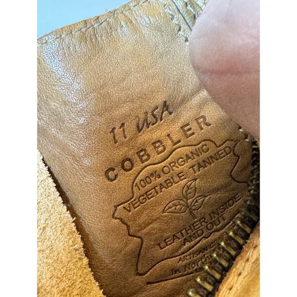 Size 11 Bed Stu Lydyi Leather Ankle Boots Zipper Platform Light Tan Brown - Picture 13 of 13